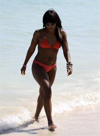 Alexandra Burke bikini candids Miami March 7, 2011 