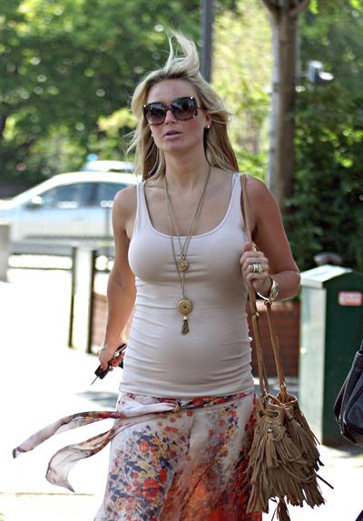 Alex Curran walking in Liverpool on July 14, 2011