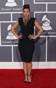 Alicia Keys attends the 54th annual Grammy Awards on February 12, 2012