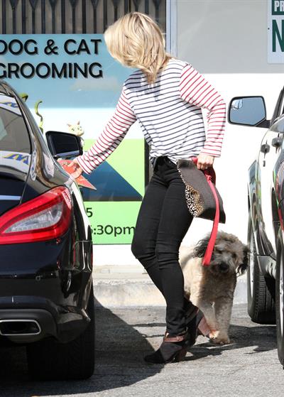 Ali Larter at the dog groomers in Los Angeles 10/22/13  