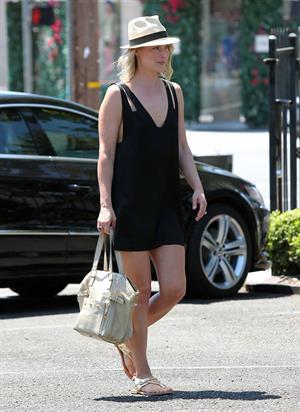 Ali Larter - Leggy in Black Dress at a Car Wash in Hollywood - August 9, 2012