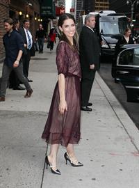 Amanda Peet arriving for David Letterman appearance on March 13, 2012
