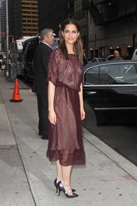 Amanda Peet arriving for David Letterman appearance on March 13, 2012