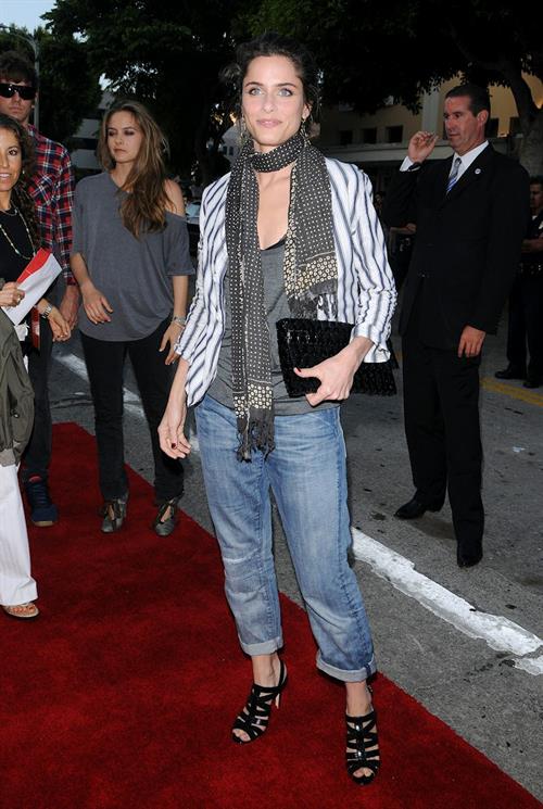 Amanda Peet at the Pineapple Express premiere in Westwood 
