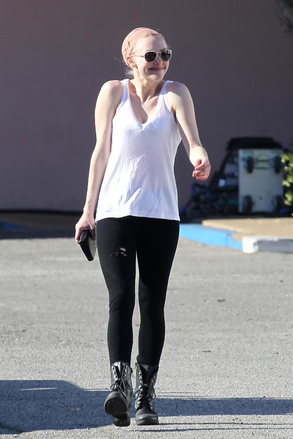 Amanda Seyfried on set of Lovelace in Los Angeles on January 5, 2012 