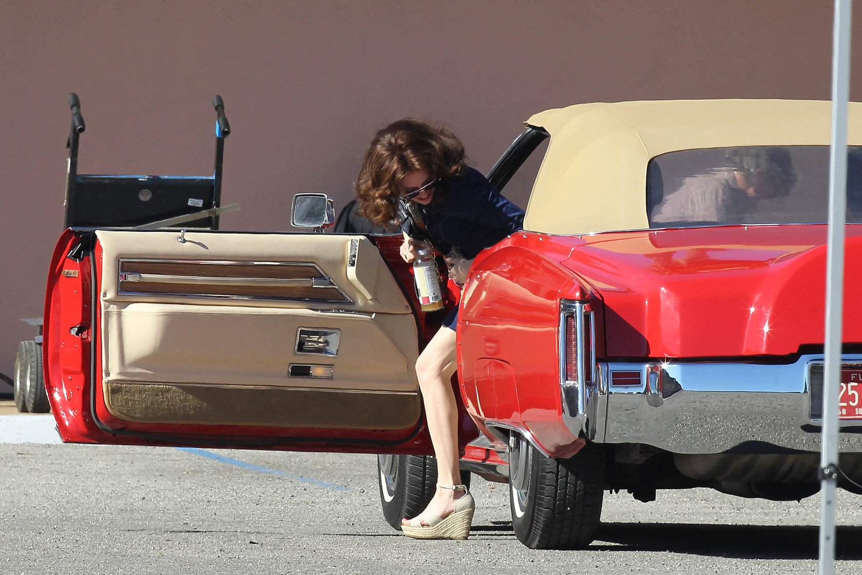 Amanda Seyfried on set of Lovelace in Los Angeles on January 5, 2012 
