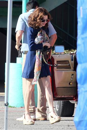 Amanda Seyfried on set of Lovelace in Los Angeles on January 5, 2012 