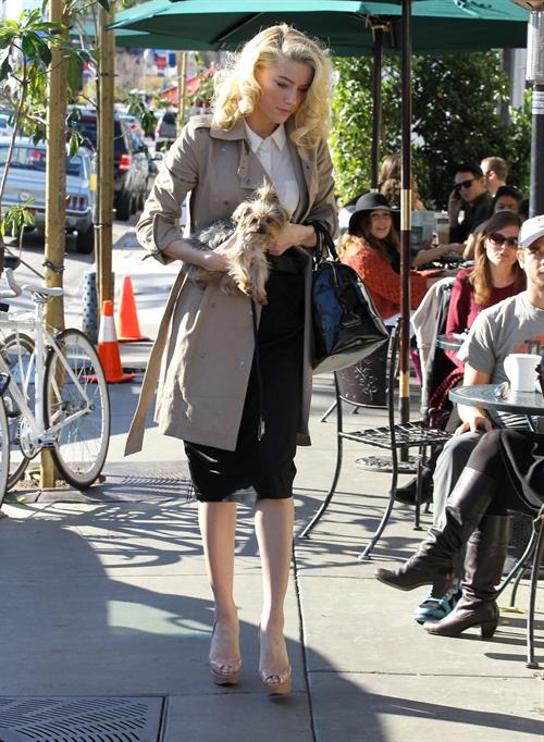 Amber Heard out in Beverly Hills on December 16, 2011