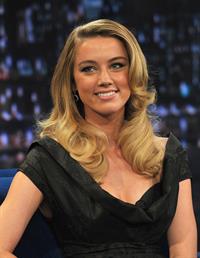 Amber Heard on Late Night with Jimmy Fallon at the Rockefeller Center on February 2, 2011