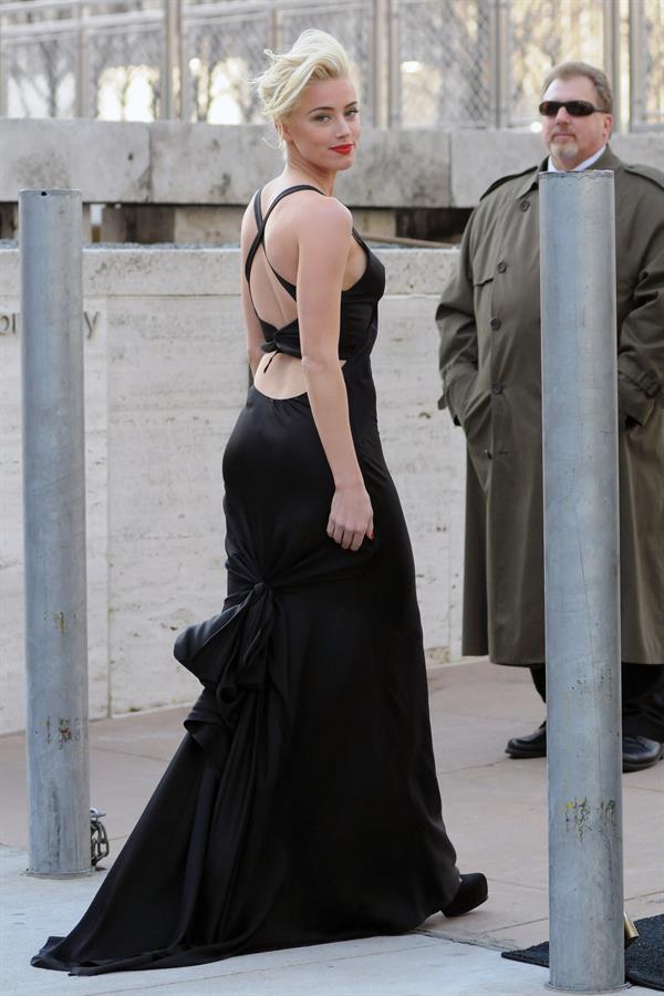 Amber Heard attending the Metropolitan Opera Gala premiere of Manon in New York on March 26, 2012 