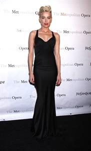 Amber Heard attending the Metropolitan Opera Gala premiere of Manon in New York on March 26, 2012 
