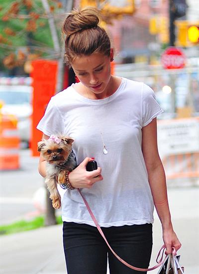 Amber Heard out and about in New York 10/28/12
