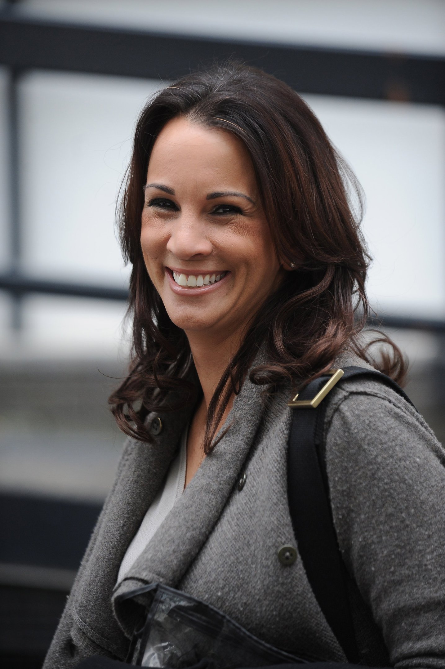 Andrea McLean outside London Studios on April 16, 2012