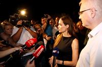 Angelina Jolie Adriatic Island of Brijuni Croatia on August 19, 2011 
