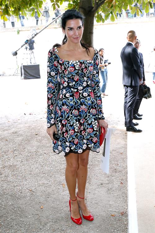 Angie Harmon Valentino fashion show at Paris Fashion Week on Oct. 1, 2013 