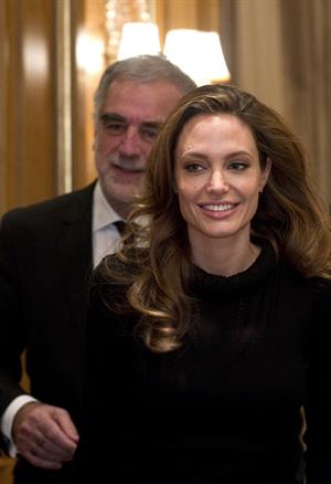 Angelina Jolie Press Workshop of the ICC in Berlin on February 13, 2012