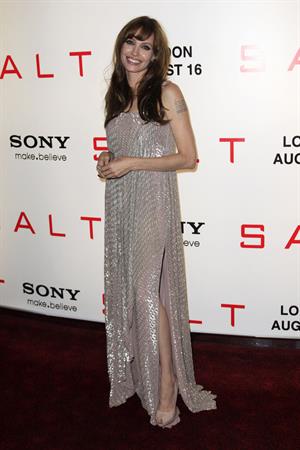 Angelina Jolie Salt Premiere in London on August 16, 2010 