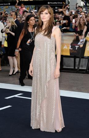 Angelina Jolie Salt Premiere in London on August 16, 2010 