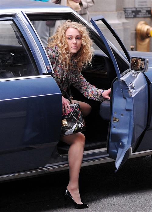 AnnaSophia Robb on the set of The Carrie Diaries in New York City on March 24, 2012