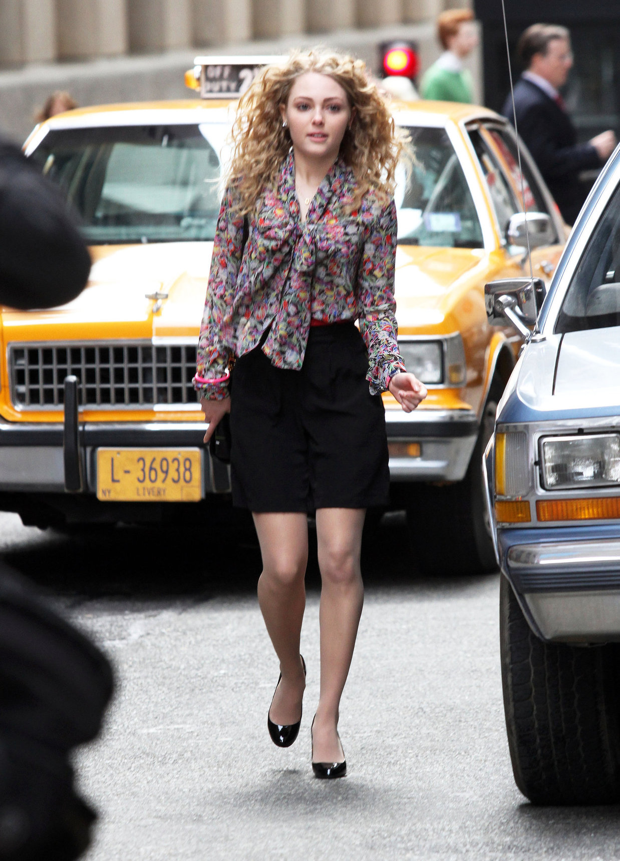AnnaSophia Robb on the set of The Carrie Diaries in New York City on March 24, 2012