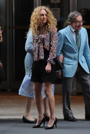 AnnaSophia Robb on the set of The Carrie Diaries in New York City on March 24, 2012