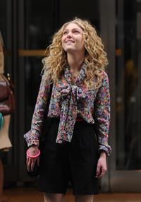 AnnaSophia Robb on the set of The Carrie Diaries in New York City on March 24, 2012