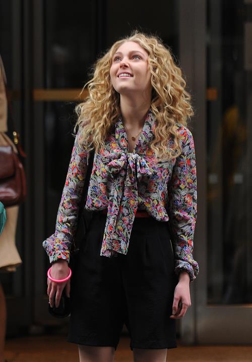 AnnaSophia Robb on the set of The Carrie Diaries in New York City on March 24, 2012