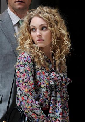 AnnaSophia Robb on the set of The Carrie Diaries in New York City on March 24, 2012