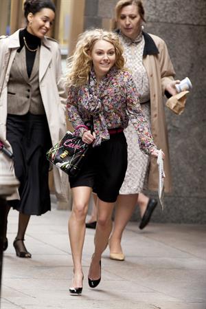AnnaSophia Robb on the set of The Carrie Diaries in New York City on March 24, 2012