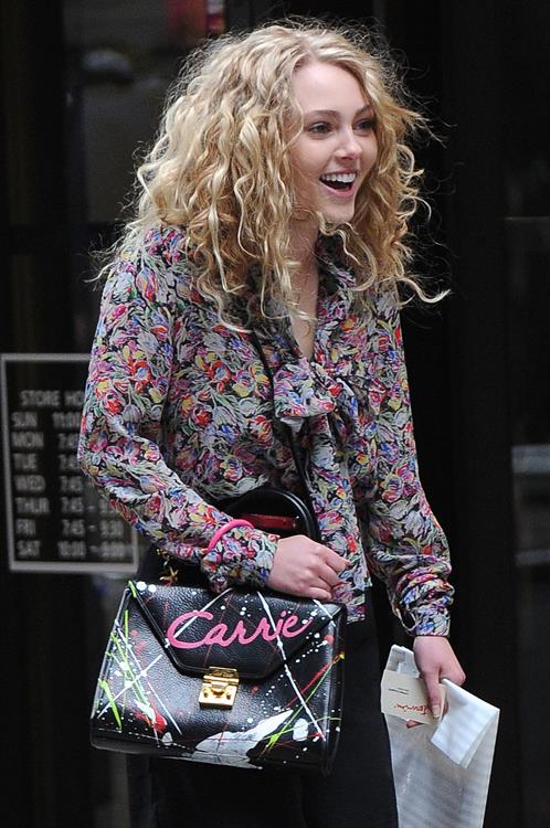AnnaSophia Robb on the set of The Carrie Diaries in New York City on March 24, 2012