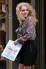 AnnaSophia Robb on the set of The Carrie Diaries in New York City on March 24, 2012