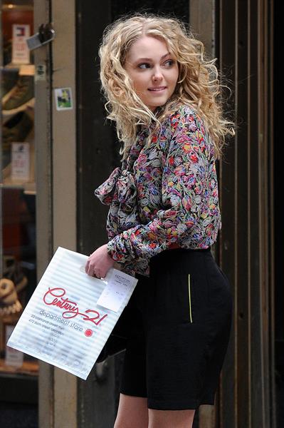 AnnaSophia Robb on the set of The Carrie Diaries in New York City on March 24, 2012