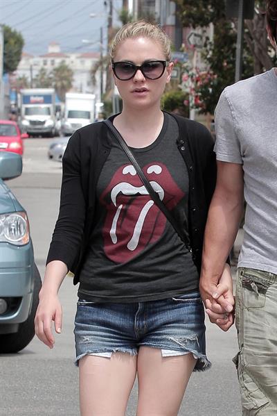 Anna Paquin Venice Beach candids on July 30, 2011 