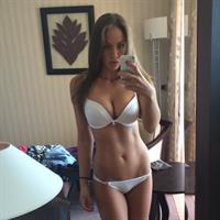 Emma Frain in lingerie taking a selfie