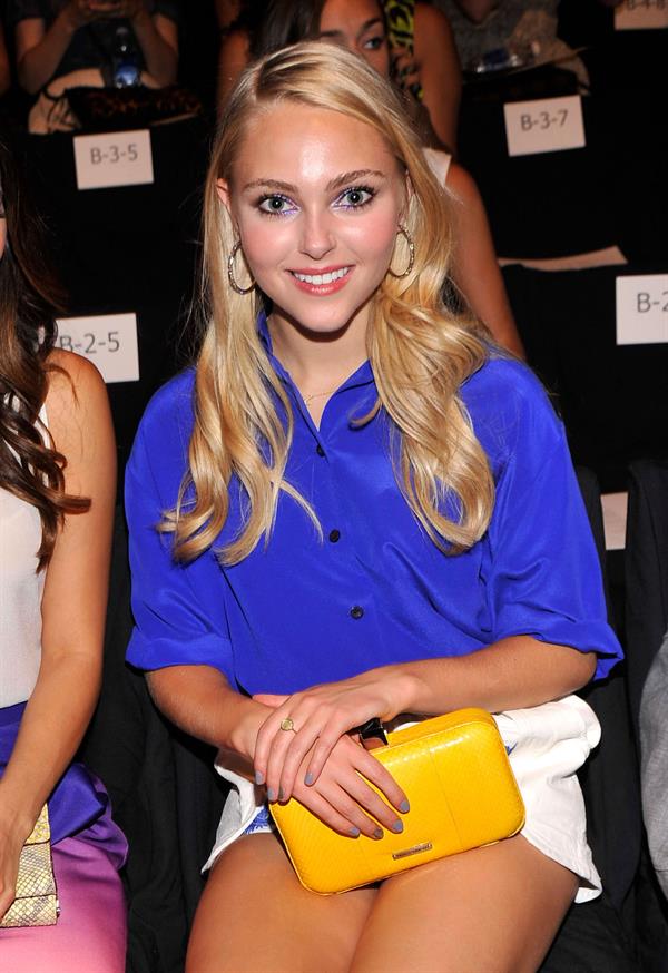 AnnaSophia Robb - Rebecca Minkoff Spring 2013 fashion show during Mercedes-Benz Fashion Week at The Theatre Lincoln Center on September 7, 2012 in New York