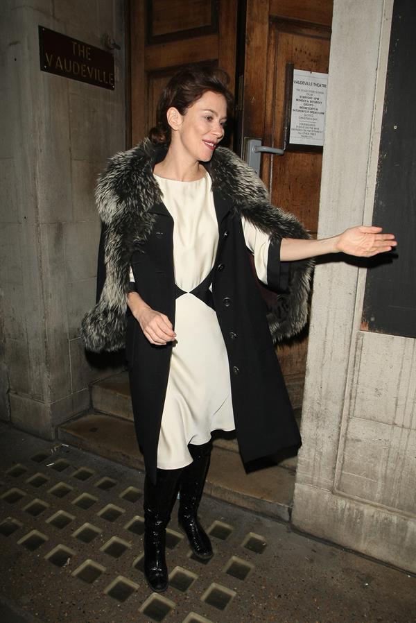 Anna Friel Leaving the Vaudeville Theatre - November 1, 2012