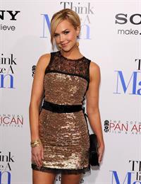 Arielle Kebbel attends the Think Like a Man premiere in Los Angeles on Feb 9, 2012