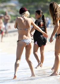 Ashlee Simpson bikini at beach in Hawaii 12/29/12 