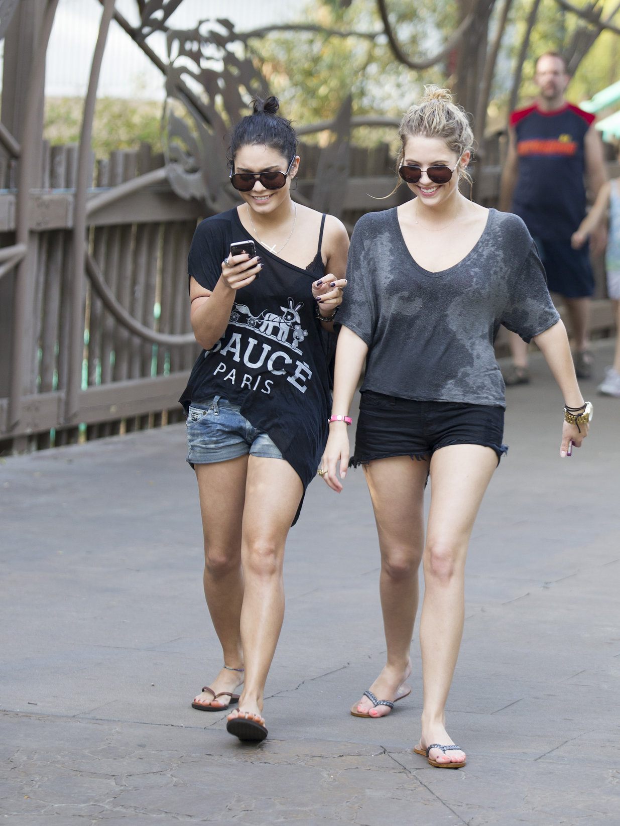 Ashley Benson and Vanessa Hudgens at Busch Gardens in Tampa Bay on March 3, 2012