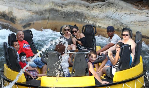 Ashley Benson and Vanessa Hudgens at Busch Gardens in Tampa Bay on March 3, 2012