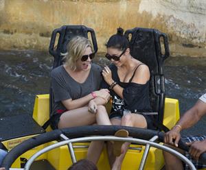 Ashley Benson and Vanessa Hudgens at Busch Gardens in Tampa Bay on March 3, 2012