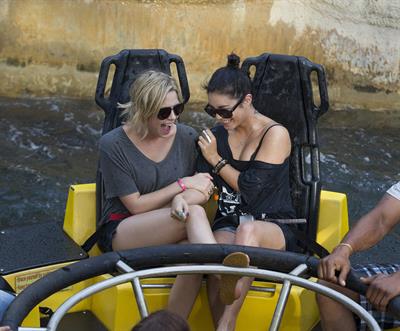 Ashley Benson and Vanessa Hudgens at Busch Gardens in Tampa Bay on March 3, 2012