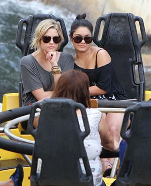 Ashley Benson and Vanessa Hudgens at Busch Gardens in Tampa Bay on March 3, 2012