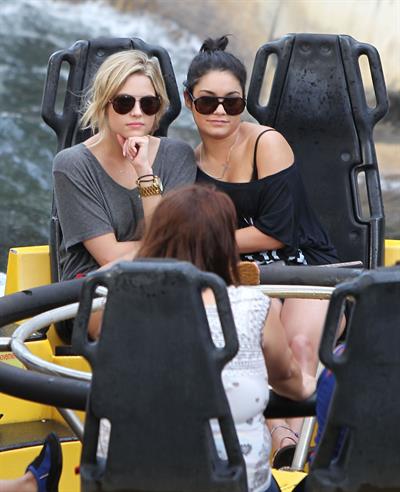 Ashley Benson and Vanessa Hudgens at Busch Gardens in Tampa Bay on March 3, 2012