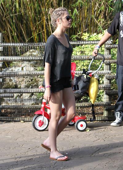 Ashley Benson and Vanessa Hudgens at Busch Gardens in Tampa Bay on March 3, 2012