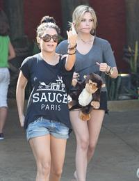 Ashley Benson and Vanessa Hudgens at Busch Gardens in Tampa Bay on March 3, 2012