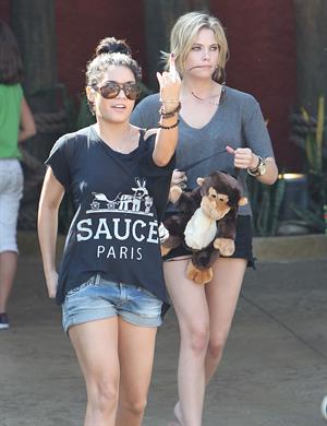 Ashley Benson and Vanessa Hudgens at Busch Gardens in Tampa Bay on March 3, 2012