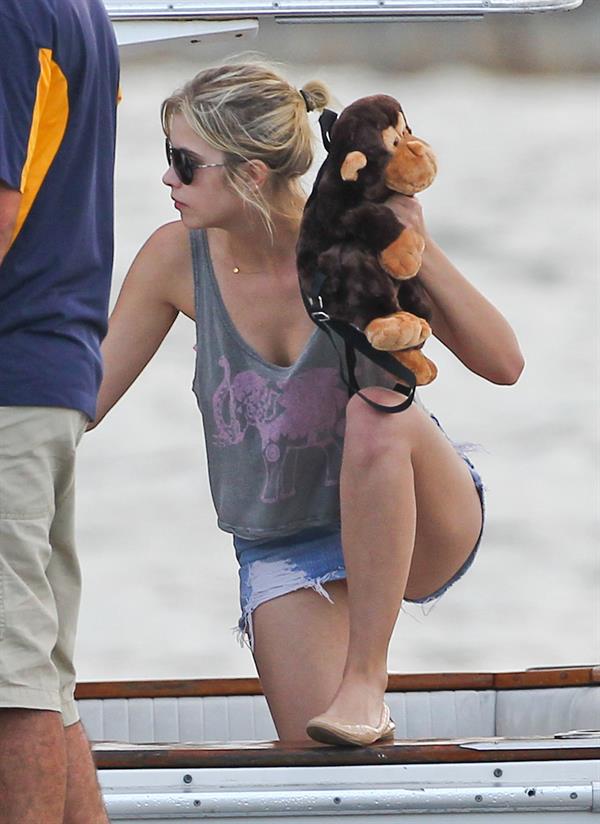 Ashley Benson bikini on a boat in Florida March 11, 2012 