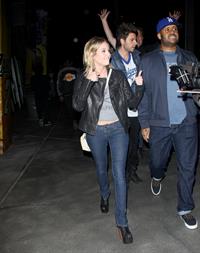 Ashley Benson arriving at the Staples Centre in Los Angeles on February 17, 2012