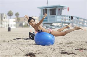 Bai Ling American-flag Bikini On Beach Los Angeles (10/04/12) 